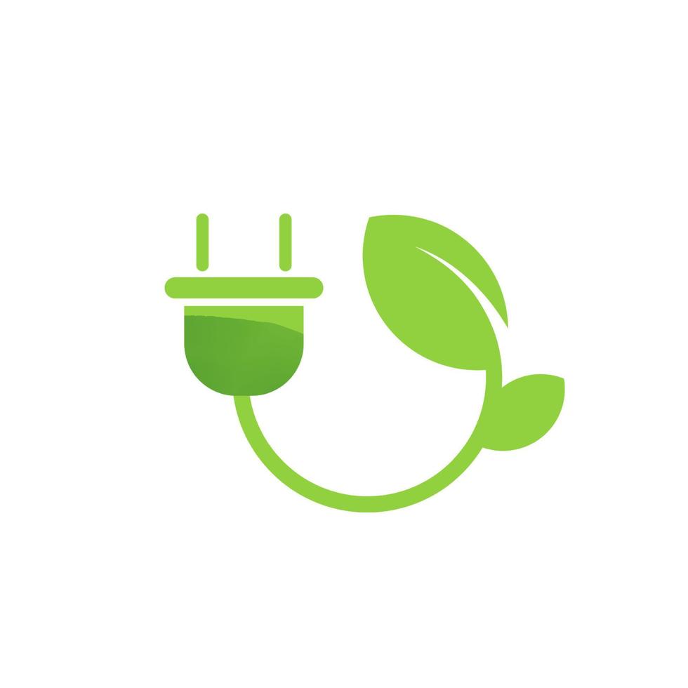 Logo de l'economie d'energie de couleur verte